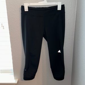 Adidas black cropped leggings size Medium